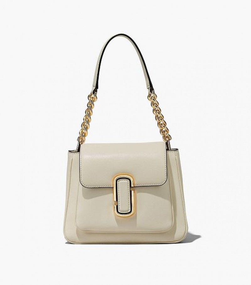 White Marc Jacobs The J Marc Chain Mini Women's Satchel Bags | 89312LNVS