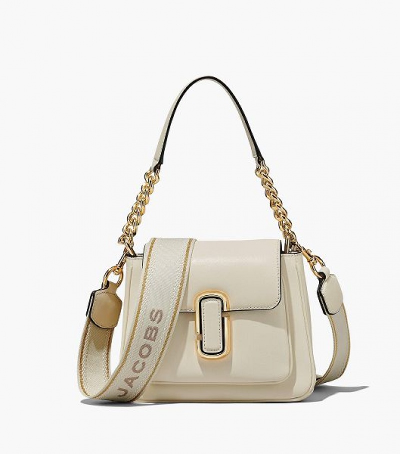 White Marc Jacobs The J Marc Chain Mini Women\'s Satchel Bags | 89312LNVS