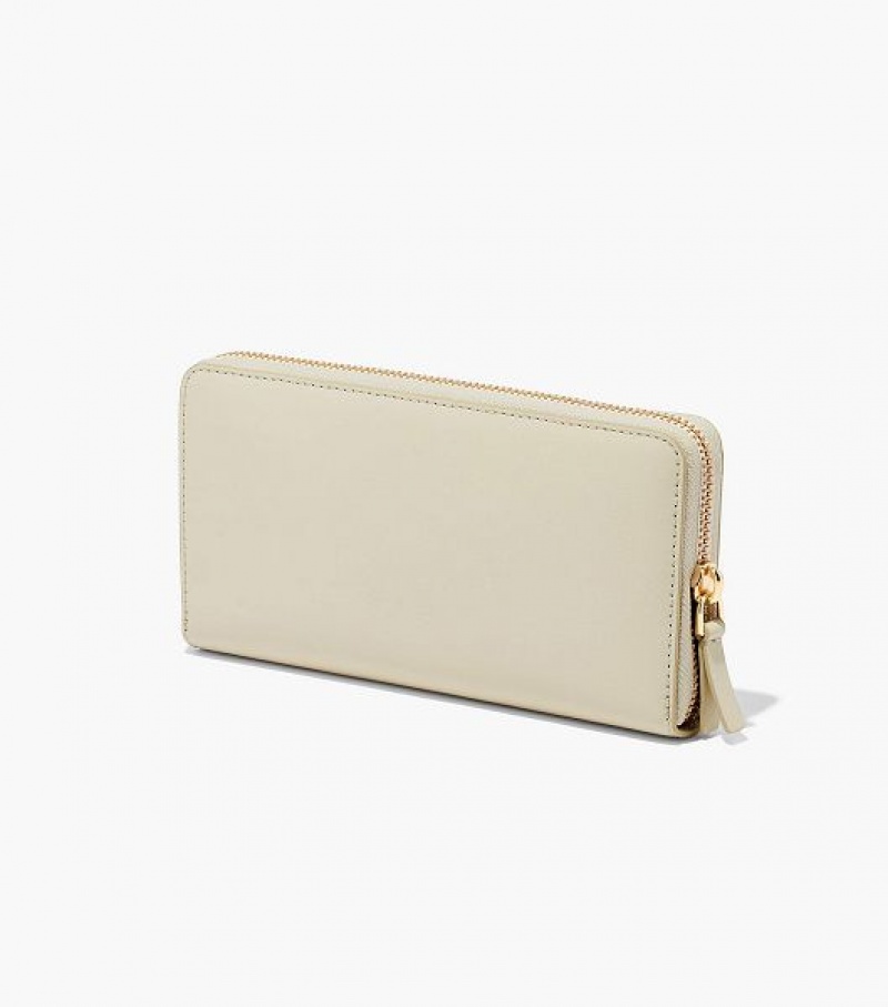 White Marc Jacobs The J Marc Continental Women's Wallets | 07954LUJD