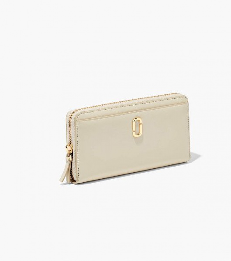 White Marc Jacobs The J Marc Continental Women's Wallets | 07954LUJD