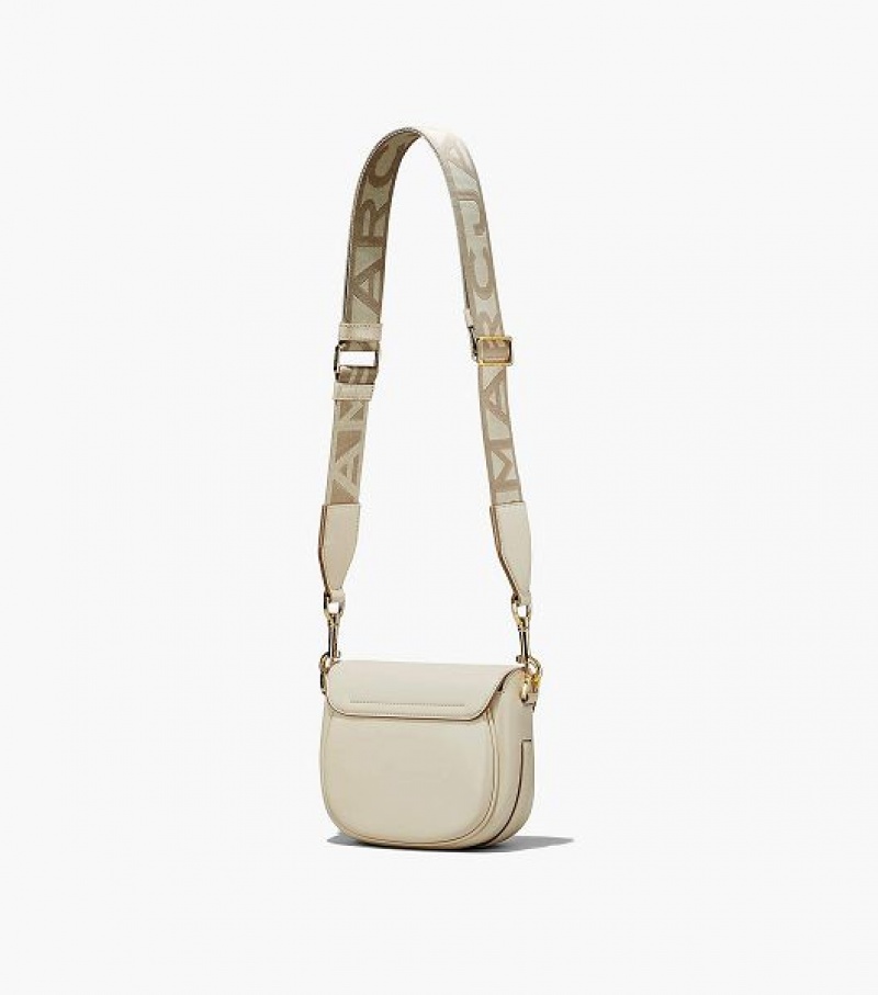 White Marc Jacobs The J Marc Small Women's Saddle Bags | 74851IPSQ