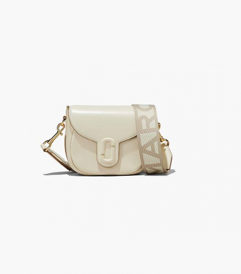 White Marc Jacobs The J Marc Small Women\'s Saddle Bags | 74851IPSQ