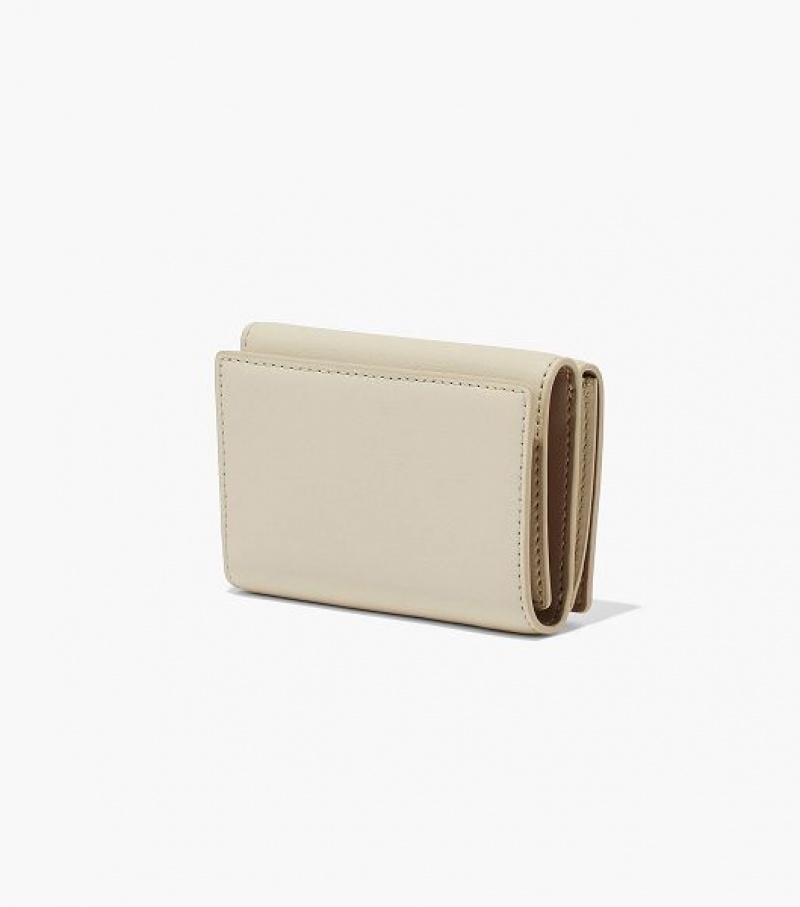 White Marc Jacobs The J Marc Trifold Women's Wallets | 42806TZHI