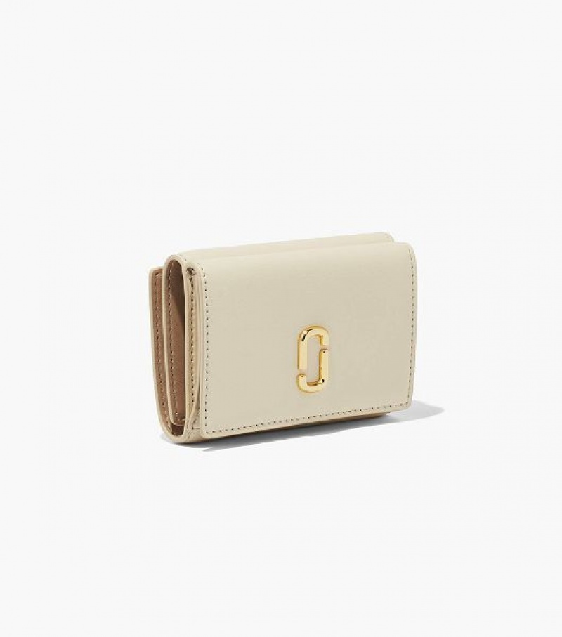 White Marc Jacobs The J Marc Trifold Women's Wallets | 42806TZHI