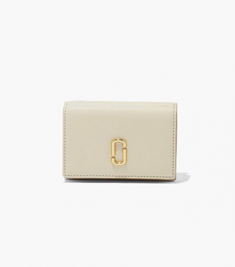 White Marc Jacobs The J Marc Trifold Women\'s Wallets | 42806TZHI