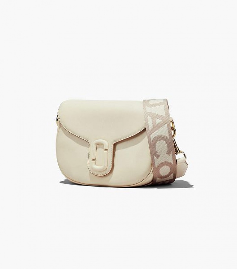 White Marc Jacobs The J Marc Women's Saddle Bags | 19578TUSV