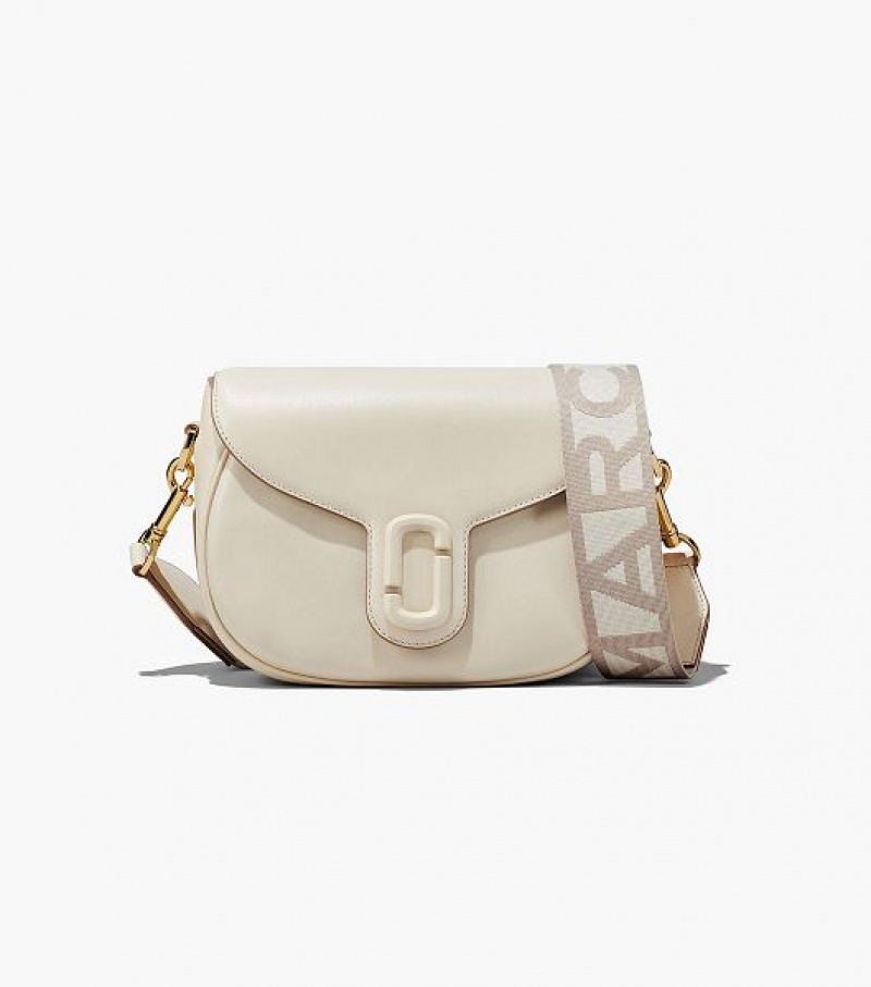 White Marc Jacobs The J Marc Women\'s Saddle Bags | 19578TUSV