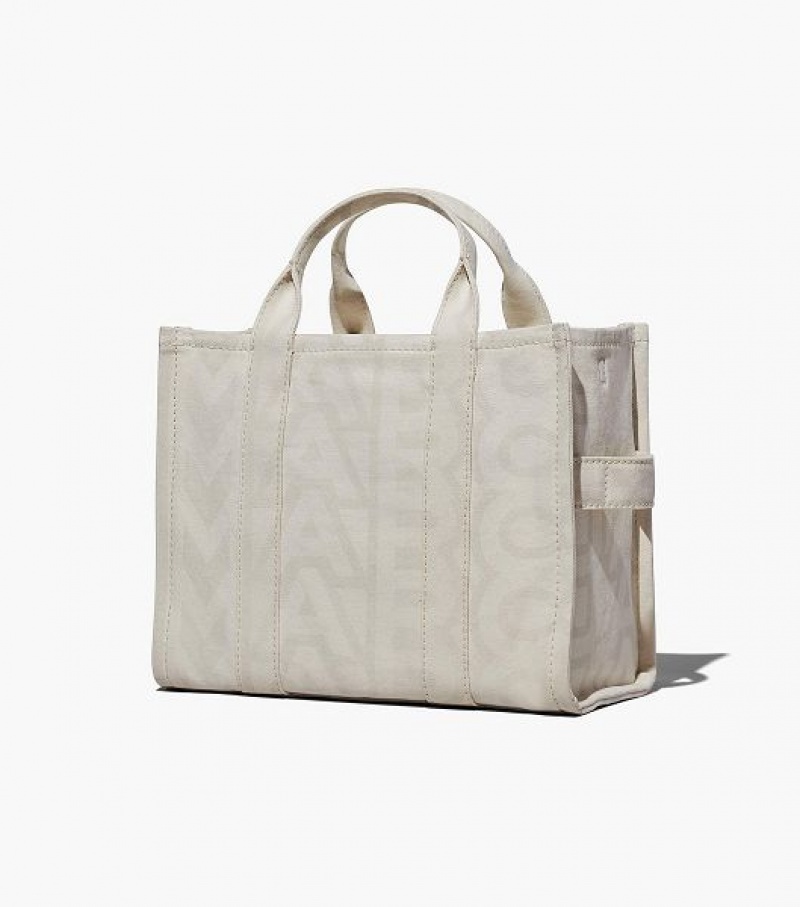 White Marc Jacobs The Outline Monogram Medium Women's Tote Bags | 30172ILSO