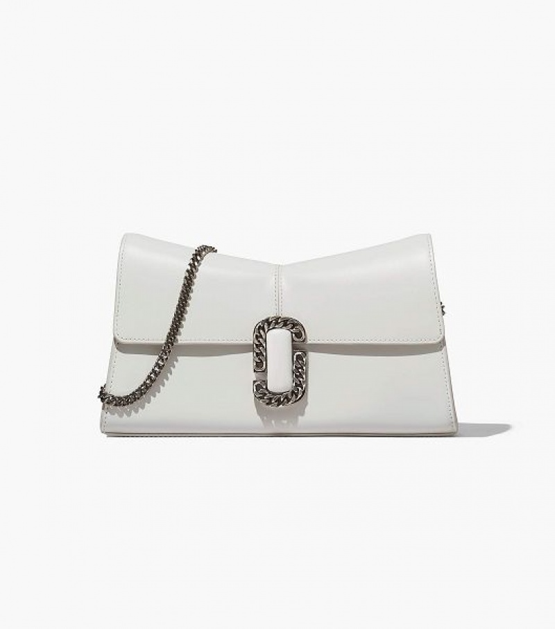 White Marc Jacobs The St. Marc Convertible Women\'s Clutch Bags | 47625DIUW