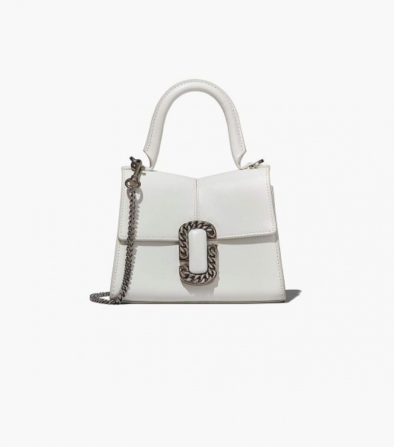 White Marc Jacobs The St. Marc Mini Top Women\'s Handbag | 85072UBJX