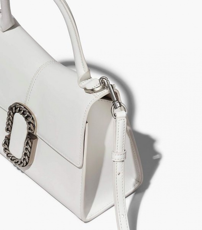 White Marc Jacobs The St. Marc Top Women's Handbag | 34918MCUK