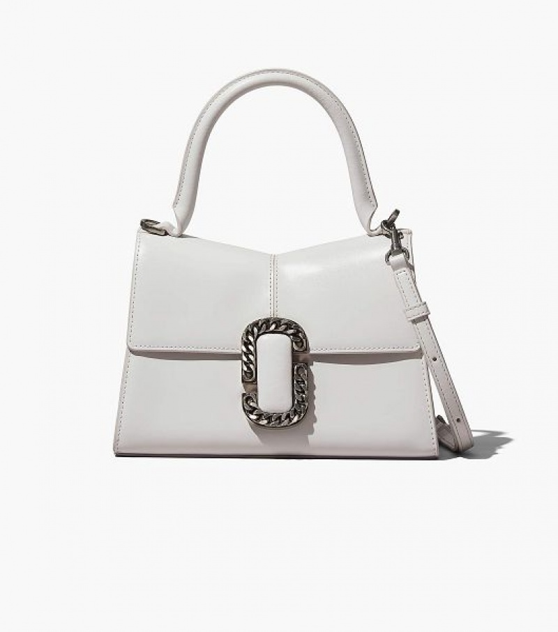 White Marc Jacobs The St. Marc Top Women\'s Handbag | 34918MCUK