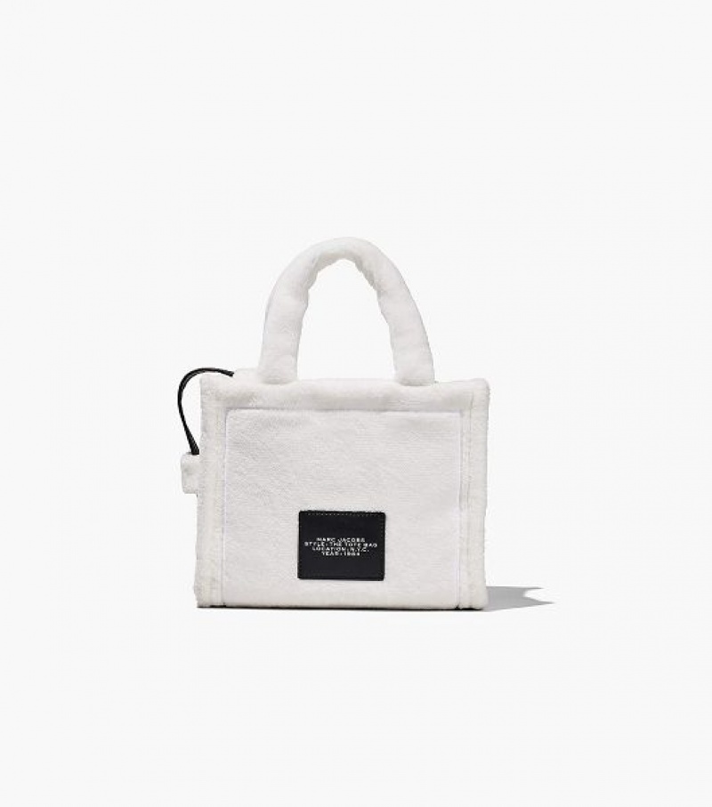 White Marc Jacobs The Terry Small Women's Tote Bags | 26410RGMB