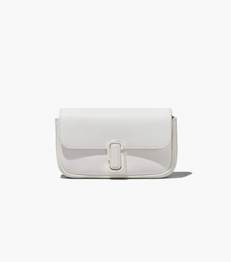 White / Silver Marc Jacobs The J Marc Women's Mini Bags | 10754BCZL