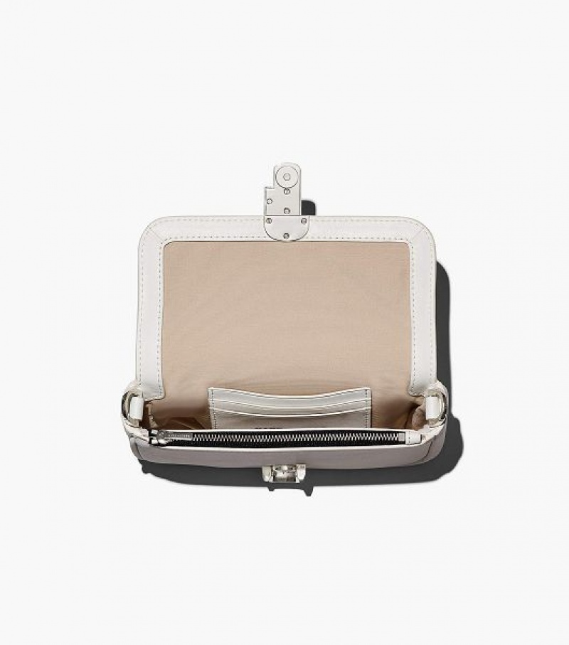 White / Silver Marc Jacobs The J Marc Women's Mini Bags | 10754BCZL